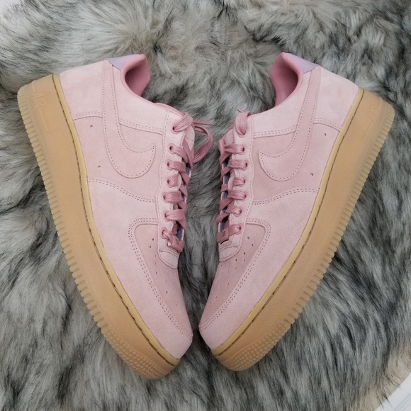 nike air force pink suede womens